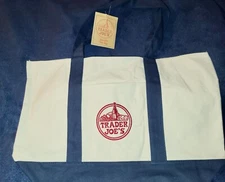 [NEW] Trader Joe's Reusable Canvas Eco Tote Bag Heavy Duty Bag Blue LARGE
