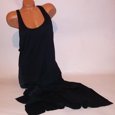 Victoria Secret Sleepwear Night Gown Sleep Shirt Black Racerback Long New