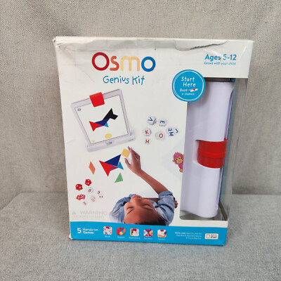 OSMO Genius Kit 5 Hands On Games Utilizes ipad (not included) Base Storage Piece