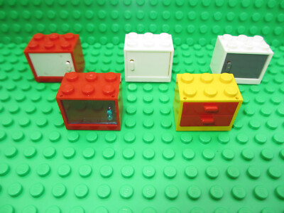 Lego 5x 4532 Schrank Regal Container Set Haus 2 x 3 x 2 Wohnzimmer (060722G9)