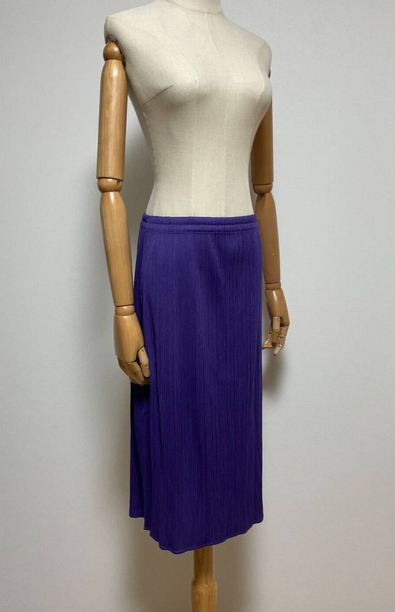 Pleats Please Issey Miyake Women's Skirt Purple Made in Japan size