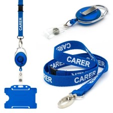 Carer Lanyard ID Card Holder YoYo Combo Metal Clip Breakaway Lanyards NHS Care