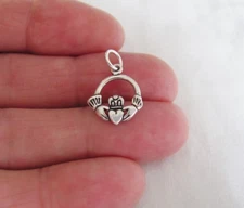 Sterling Silver Claddagh dainty small charm