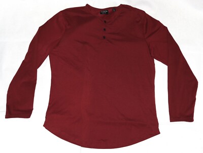 X Cuts Curve Hem PYCA PRO Men's Long Sleeve Henley Shirt Size 2XL