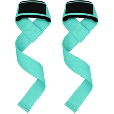 Padded Neoprene Gym Wrist Straps (2-Pack) – Adjustable Lifting Support for Deadl