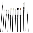 12 x Kids Paint Brush Set Brushes Painting Multicoloured Handles