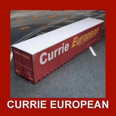 Currie Europäische Modellschiene Güterversandbehälter x 4 HO 45 Fuß Stärke 1:87