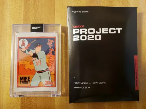 Topps Project 2020 Mike Trout #63 by Fucci with box IN HAND 2011 Topps Update