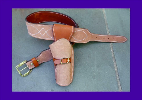 CLINT EASTWOOD Western Cowboy HOLSTER RIG - Rough Out Leather - Good Bad Ugly - product listing photo