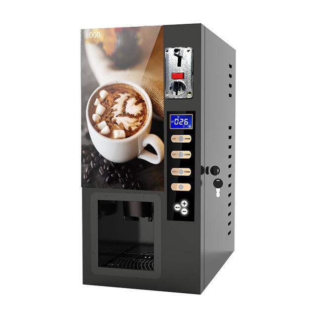 Automatic Tea Coffee Commercial instant Coffee Machine Coin Operated