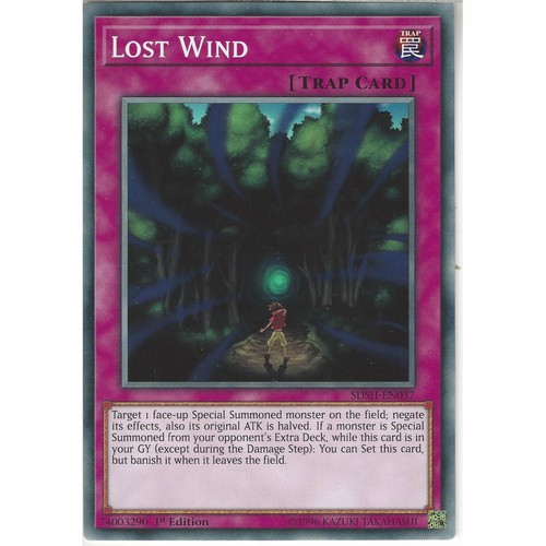 SDSHEN037 Lost Wind 1st Edition Common Card YuGiOh Trading Card