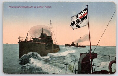Deep sea torpedo route at full speed GERMANY Postcard