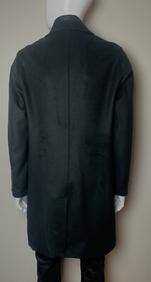 Zara Combined Inverted Lapel Collar Long Overcoat 0706/494 Black