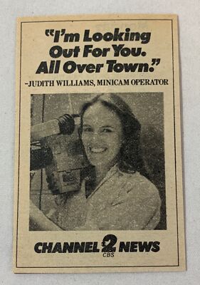 1980 small KNXT tv news ad ~ JUDITH WILLIAMS