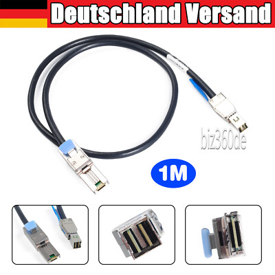 External Mini SAS HD SFF-8644 to Mini SAS SFF-8088 Kabel 1M für LSI
