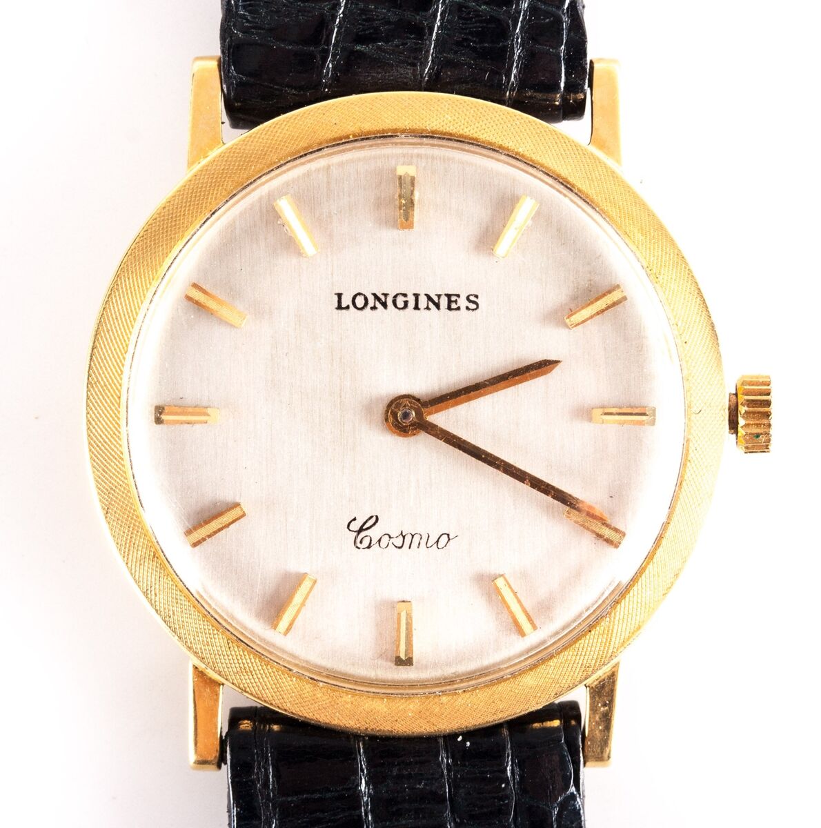 Vintage 1960s 18k Yellow Gold Longines Cosmo Wrist Watch W Vintage 1960s 18k Yellow Gold Longines Cosmo Wrist Watch W