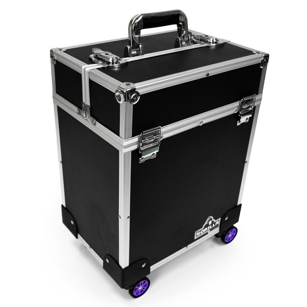 Gorilla GC-340B Trolley Salon Hair Dresser Makeup Cosmetics Case Black +Warranty