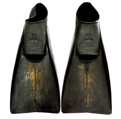 Vintage DACOR CORDA Scuba Diving / Snorkling Fins Size 13  display picture 2