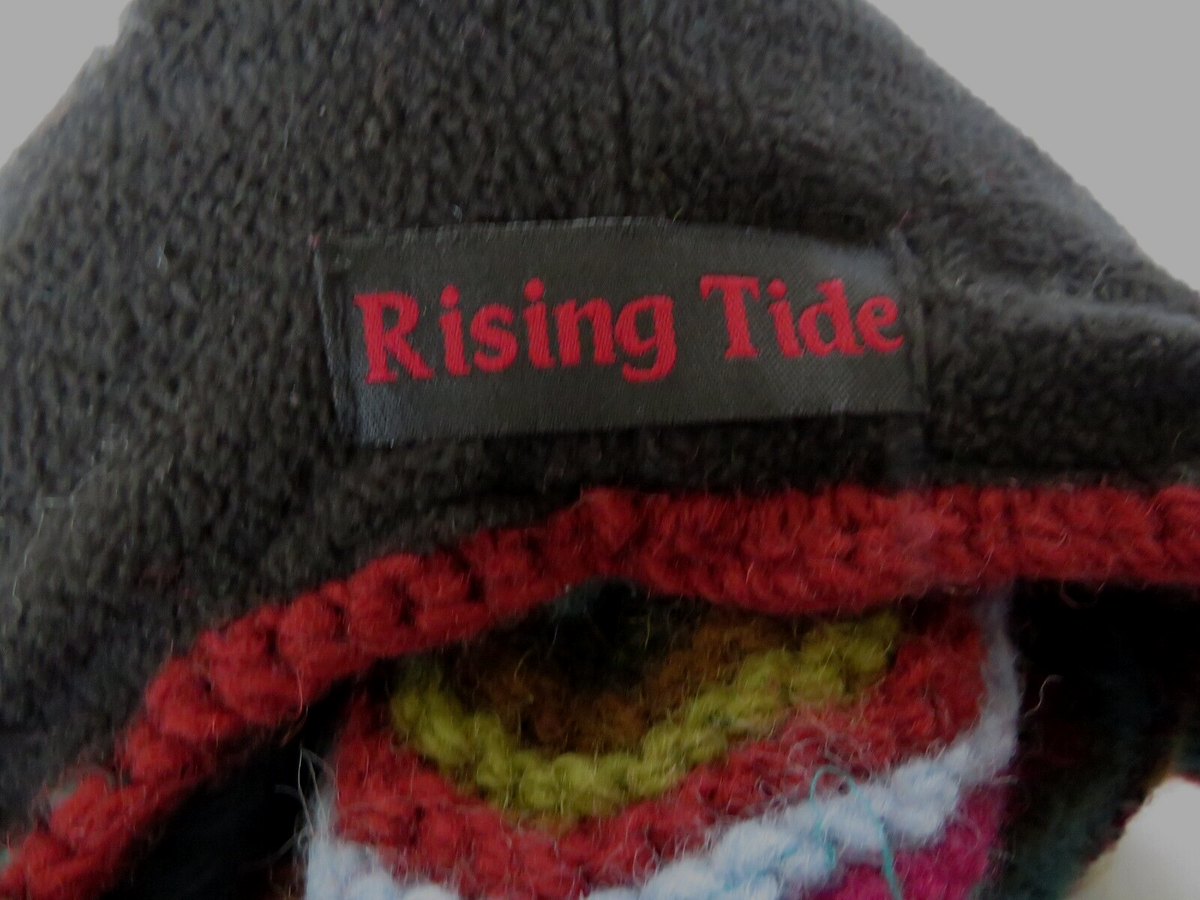 Rising Tide Toboggan Wool Hat Cap Multi-Colored Art Design 