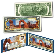 ARCHES America the Beautiful PARKS Utah Official $2 U.S. Bill