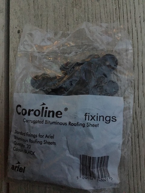 Coroline Roof Sheet Fixings For bitumen Roof Sheets Various Colours Pack Of 20