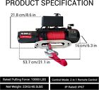 10000 lb Electric Winch for Truck Synthetic Rope Waterproof Remote Control