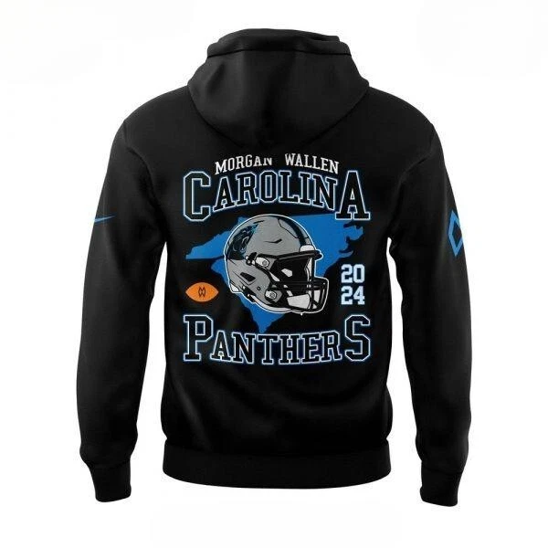 Carolina Panthers x Wallen Western 2024 Black Hoodie