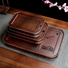 Coffee Tea Tray Serving Table Luxury Hard Bamboo Tea Tray Water Storage Plate