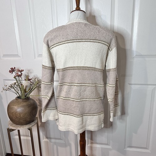 Vintage Beaded Silk Angora Blend Padded Sweater Sz Petite M Granny 80s Holiday - Picture 2 of 8