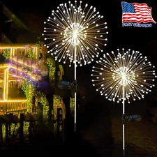 1PC 150 LED Solar Firework Fairy Light Waterproof Outdoor Path Lawn Garden Decor