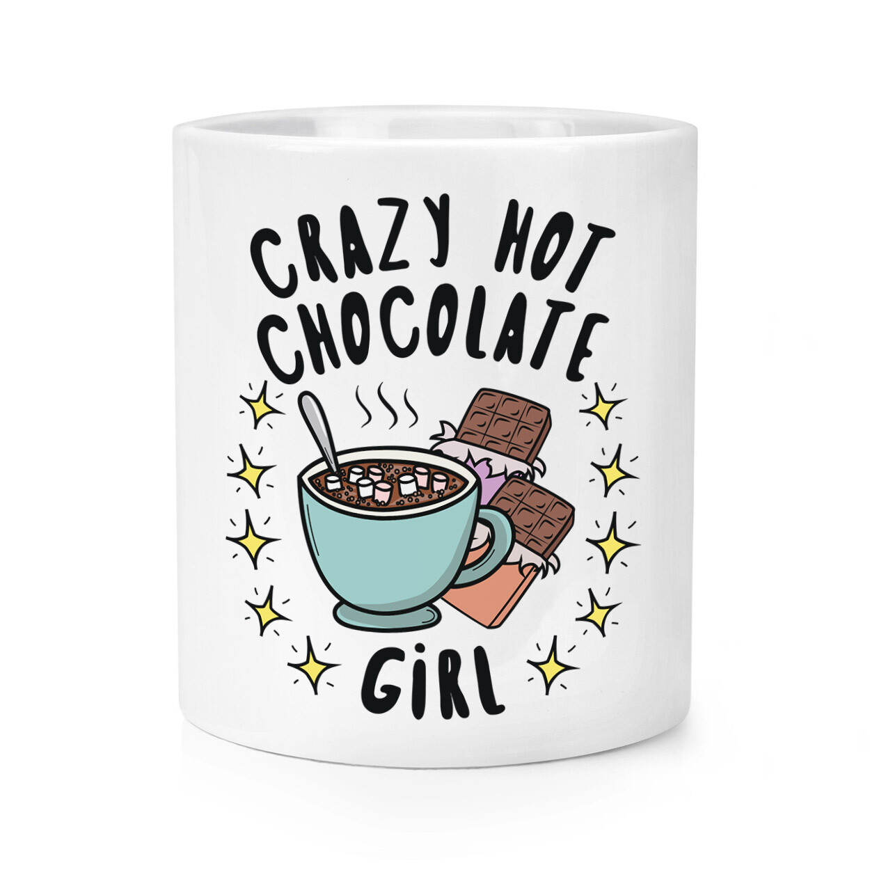 Pazzo Cioccolata Calda Bambina Stars Trucco Pennello Matita Pot Scherzo Figlia