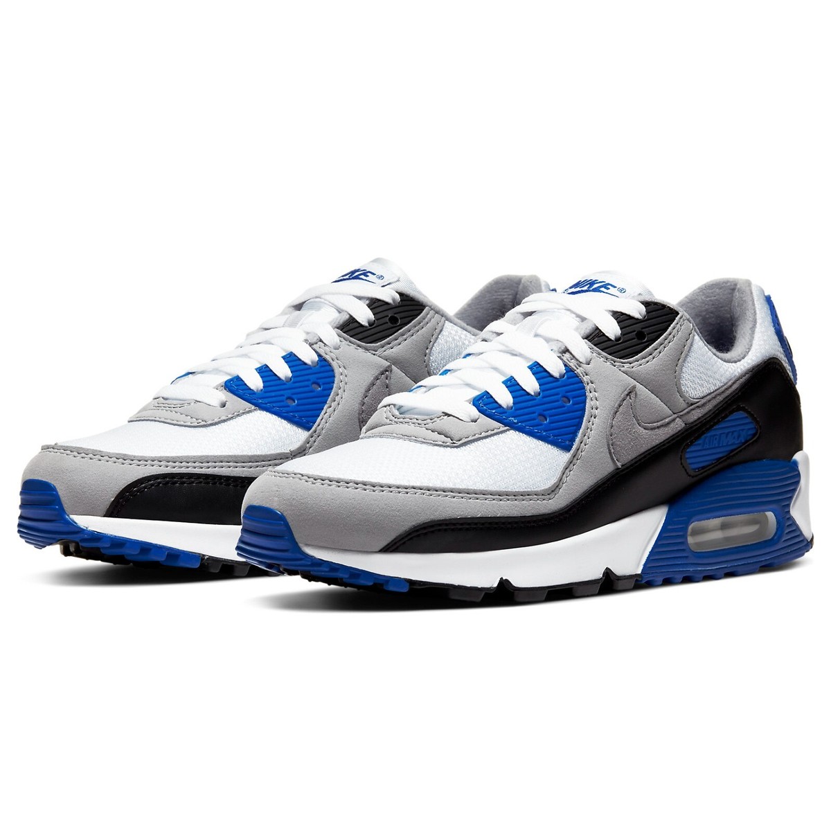 Nike Air Max 90 White/Grey/Hyper Royal/Black CD0881-102 Nike Air Max 90 White/Grey/Hyper Royal/Black CD0881-102