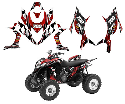 TRX 700xx Honda ATV graphics custom sticker kit 24 mil thick #2500 Red