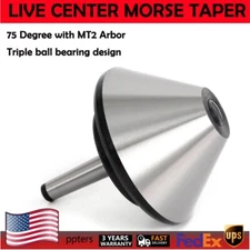 5'' MT-2 Bull Nose Pipe Live Revolving Center For Lathe Machine Milling Tools