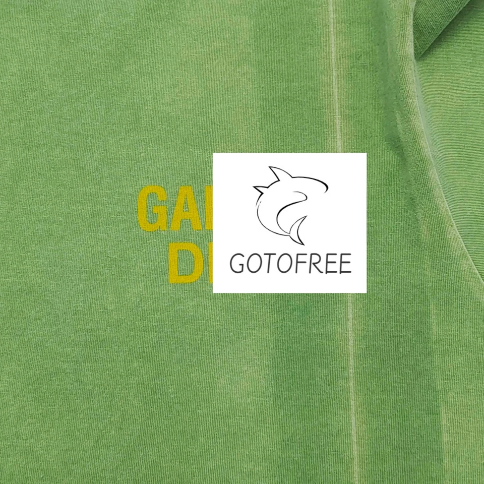 CAMISETA GOTOFREE NUEVA VINTAGE LAVADA VERDE LAVANDA ALGODÓN MANGA CORTA TOP TEE Foto 2 de 4