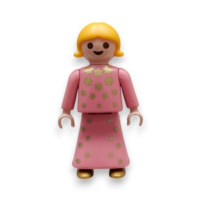 Playmobil Kind Mädchen Blonde Haare Rosa Sternenkleid Gold Schuhe