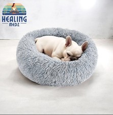 DOG  CAT BED FOR INDOOR CATS, 20in CALMING DONUT BED FOR PUPPY AND KITTEN