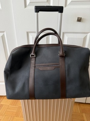Carl Friedrik Hackett Compact Weekender Overnight Bag Leather Trim Never Used