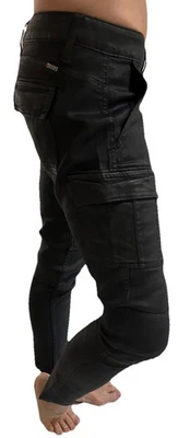 Le Temps Des Cerises 🍒jean enduit ciré noir skinny aspect cuir US 26 FR 36 - Photo 1/4
