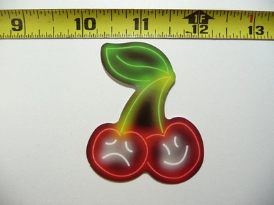 HAPPY SAD CHERRIES SMALL STICKER DECAL NEON STYLE FUNNY VINYL DECORATION