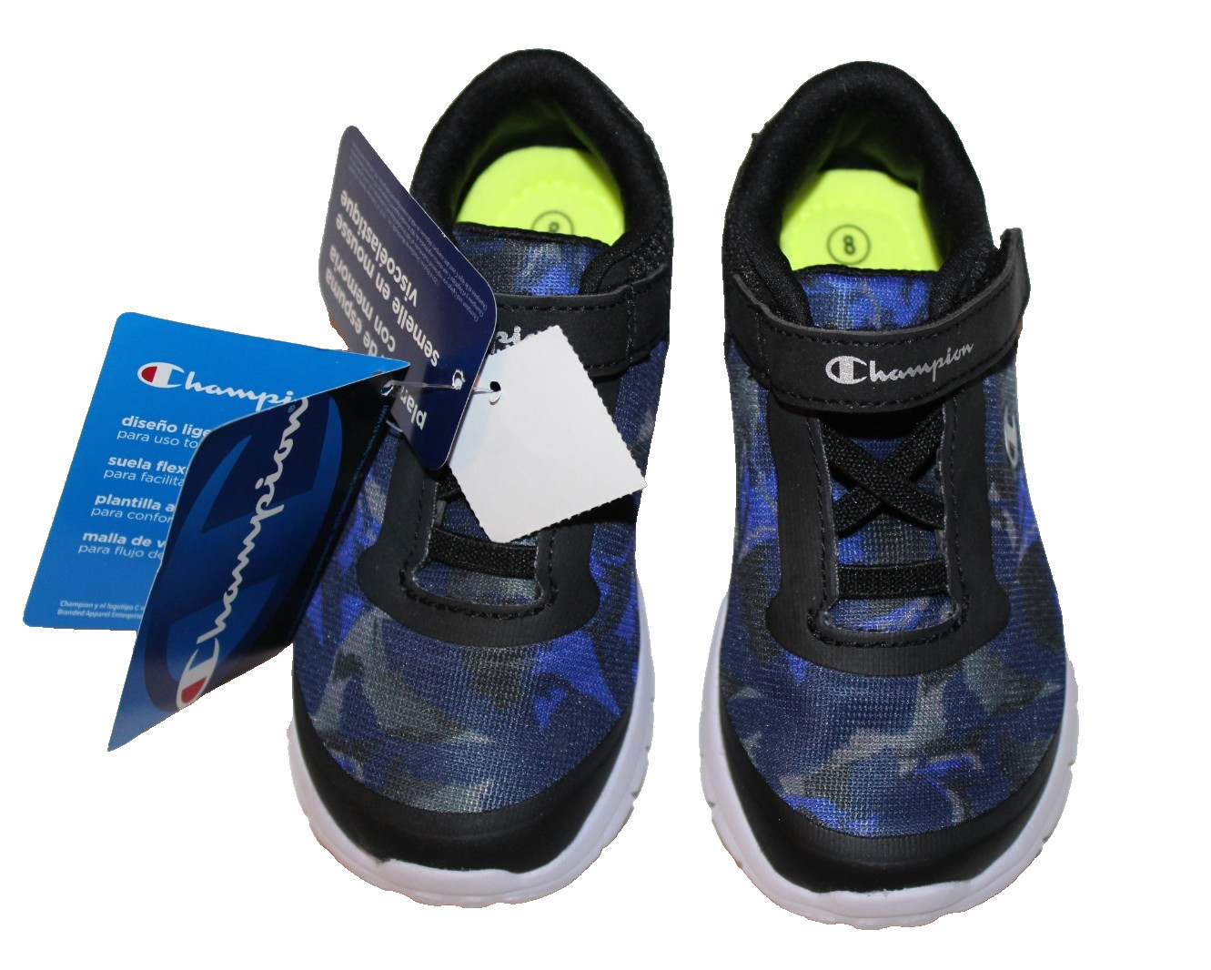 Champion Boys' Toddler Blue/Black Camo Camouflage Athletic Shoes Sneakers 5M-8M