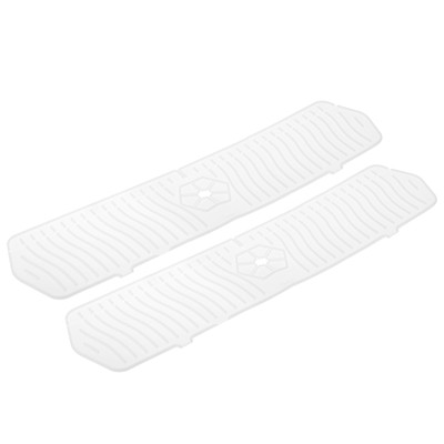2 Pack Silicone Sink Splash Guard Mat Faucet Handle Drip Catcher Mat White