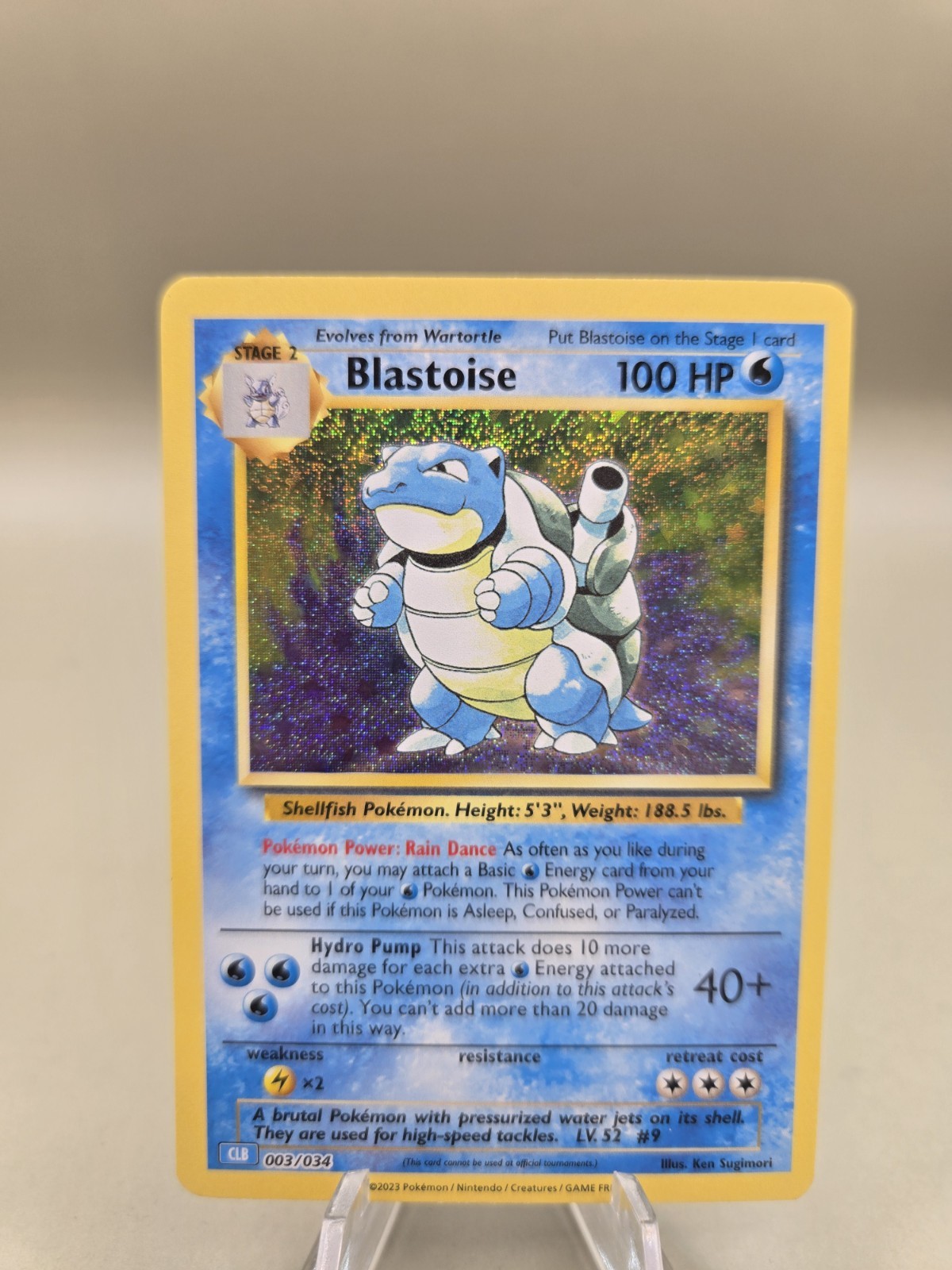 Pokemon Company Blastoise Trading Card Game Classic Holo 003/034 Eng