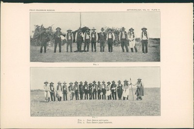 Graphik 1905 - Servants and Pipe- Bearers. Ponca Sun Dance. Field Columbian Muse