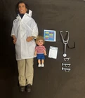Vintage Dr Ken Doctor Doll Medical Playset Patient Tools Mattel 1990s