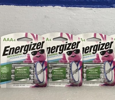 Energizer Recharge Power Plus AAA 800 mAh Rechargeable Batteries 12 Count New