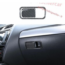 Cubierta de manija de caja de almacenamiento copiloto de fibra de carbono real para VW Jetta MK6 12-2018
