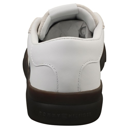 Tommy Hilfiger Cuff Set Terrace Uomo - Sneakers Casual Pelle Bianche - 44 EU - Foto 4 di 8