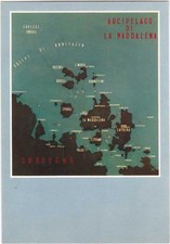 L'ARCIPELAGO DI LA MADDALENA - SASSARI - CARTINA GEOGRAFICA -6140-