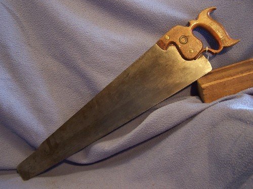 Harvey W. Peace No 35 panel saw 22 inch 12 ppi 1869 pat medallion nib intact